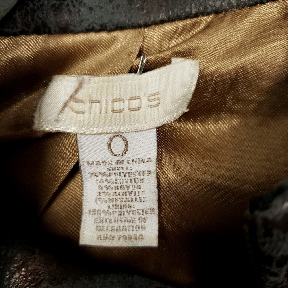 Chico dual zip front chest pocket chico size 0 - Picture 3 of 7